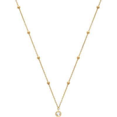 Hot Diamonds Colier placat cu aur delicat cu topaz și diamant DN196 Hot Diamonds Colier placat cu aur delicat cu topaz și diamant DN196