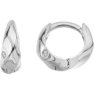 Hot Diamonds Cercei răsuciți din argint cu diamante Much Loved DE869 Hot Diamonds Cercei răsuciți din argint cu diamante Much Loved DE869