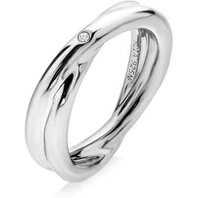 Hot Diamonds Inel minimalist din argint cu diamant autentic Aura DR291 58 mm Hot Diamonds Inel minimalist din argint cu diamant autentic Aura DR291 58 mm