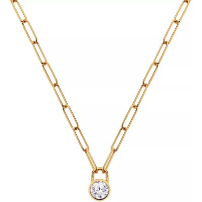 Hot Diamonds Colier delicat placat cu aur cu topaz și diamant Revolve DN221 Hot Diamonds Colier delicat placat cu aur cu topaz și diamant Revolve DN221