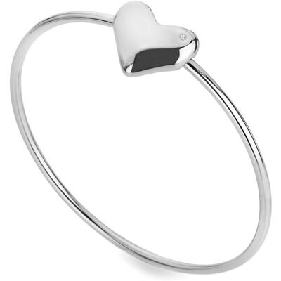 Hot Diamonds Brățară solidă din argint cu inimă și diamant Desire DC185 Hot Diamonds Brățară solidă din argint cu inimă și diamant Desire DC185