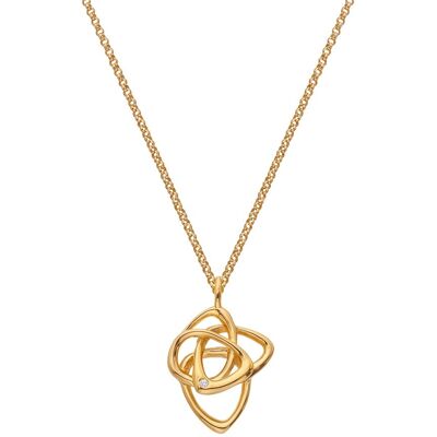 Hot Diamonds Colier placat cu aur cu diamant Golden Edit Hope DP1085 (lănțișor, pandantiv) Hot Diamonds Colier placat cu aur cu diamant Golden Edit Hope DP1085 (lănțișor, pandantiv)