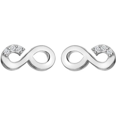 Hot Diamonds Cercei fermecători din argint sterling cu diamante Infinitely Much Loved DE731 Hot Diamonds Cercei fermecători din argint sterling cu diamante Infinitely Much Loved DE731