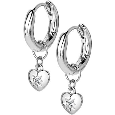 Hot Diamonds Cercei romantici din argint cu diamante 2 în 1 Most Loved DE718 Hot Diamonds Cercei romantici din argint cu diamante 2 în 1 Most Loved DE718
