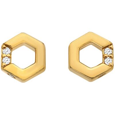 Hot Diamonds Cercei frumoși placați cu aur decorați cu diamante și topaze Jac Jossa Hope DE756 Hot Diamonds Cercei frumoși placați cu aur decorați cu diamante și topaze Jac Jossa Hope DE756