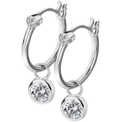 Hot Diamonds Cercei rotunzi din argint cu diamante 2în1 Hoops Topaz DE628 Hot Diamonds Cercei rotunzi din argint cu diamante 2în1 Hoops Topaz DE628