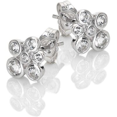 Hot Diamonds Cercei fermecători din argint cu diamant și topaz Tender DE836 Hot Diamonds Cercei fermecători din argint cu diamant și topaz Tender DE836