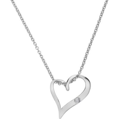 Hot Diamonds Colier din argint cu diamant Inimă DP1086 Hot Diamonds Colier din argint cu diamant Inimă DP1086