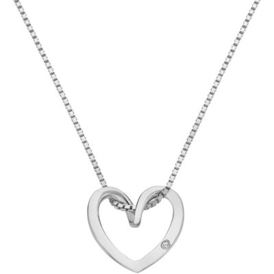 Hot Diamonds Colier din argint Inimă cu diamant Heart DP1089 Hot Diamonds Colier din argint Inimă cu diamant Heart DP1089
