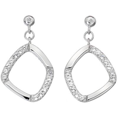 Hot Diamonds Cercei strălucitori din argint cu diamante Behold DE646 Hot Diamonds Cercei strălucitori din argint cu diamante Behold DE646