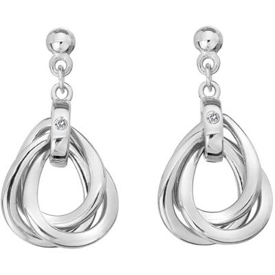 Hot Diamonds Cercei uimitori din argint cu diamante Trio DE644 Hot Diamonds Cercei uimitori din argint cu diamante Trio DE644