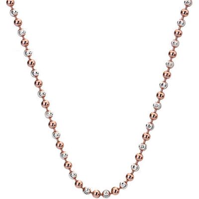 Hot Diamonds Lănțișor de argint Emozioni Silver and Rose Gold Bead 45 CH019 Hot Diamonds Lănțișor de argint Emozioni Silver and Rose Gold Bead 45 CH019