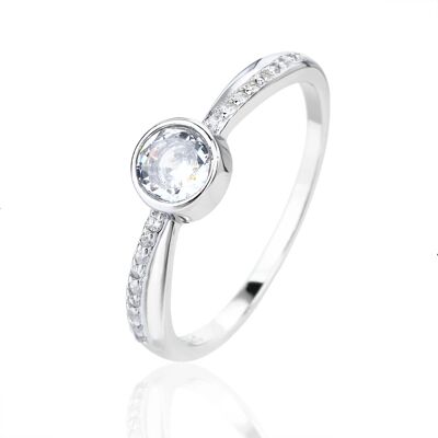 JVD Inel elegant din argint cu zircon SVLR1296XJ6BI 58 mm JVD Inel elegant din argint cu zircon SVLR1296XJ6BI 58 mm