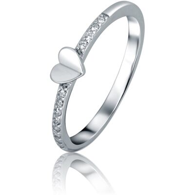 JVD Inel romantic din argint cu inimă SVLR1058XF6BI 50 mm JVD Inel romantic din argint cu inimă SVLR1058XF6BI 50 mm