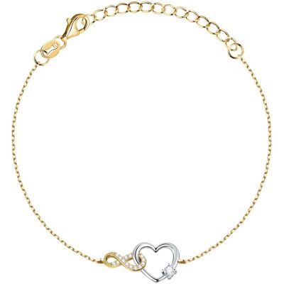La Petite Story Brățară frumoasă bicoloră Infinit și Inimă Silver LPS05AWV77 La Petite Story Brățară frumoasă bicoloră Infinit și Inimă Silver LPS05AWV77