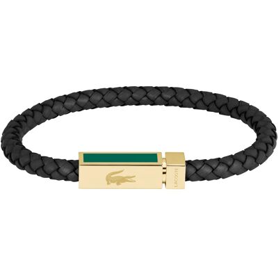 Lacoste Brățară din piele neagră pentru bărbați Rockel 2040451 Lacoste Brățară din piele neagră pentru bărbați Rockel 2040451