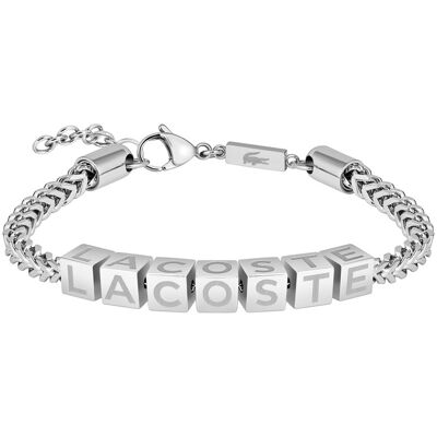 Lacoste Brățară originală din oțel pentru bărbați Script 2040521 Lacoste Brățară originală din oțel pentru bărbați Script 2040521