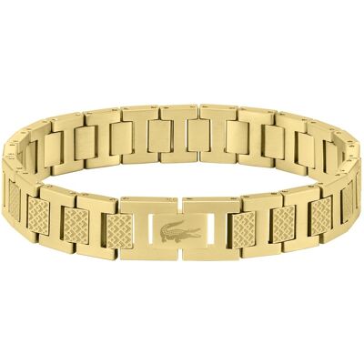 Lacoste Brățară placată cu aur pentru bărbați, Metropole 2040120 Lacoste Brățară placată cu aur pentru bărbați, Metropole 2040120