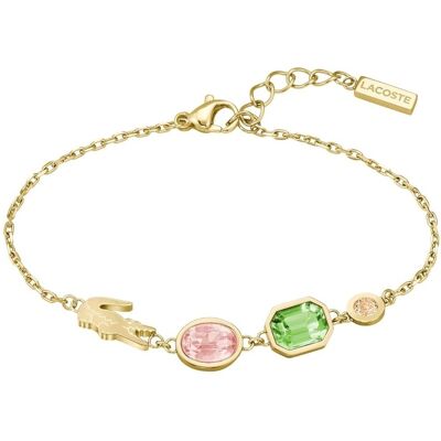 Lacoste Brățară placată cu aur cu cristale colorate Deva 2040606 Lacoste Brățară placată cu aur cu cristale colorate Deva 2040606