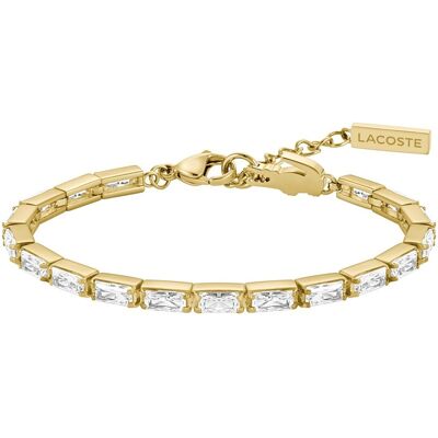Lacoste Brățară tenis placată cu aur cu cristale transparente Duchess 2040499 Lacoste Brățară tenis placată cu aur cu cristale transparente Duchess 2040499