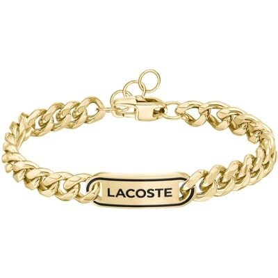 Lacoste Brățară decentă pentru bărbați placată cu aur District 2040225 Lacoste Brățară decentă pentru bărbați placată cu aur District 2040225