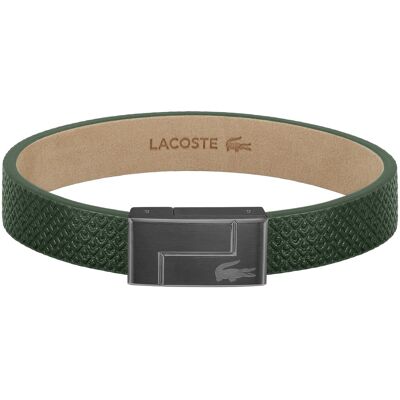 Lacoste Brățară de piele verde Monogram Leather 2040186 17,5 cm Lacoste Brățară de piele verde Monogram Leather 2040186 17,5 cm