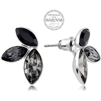 Levien Cercei cu trei cristale închise Navette Levien Cercei cu trei cristale închise Navette