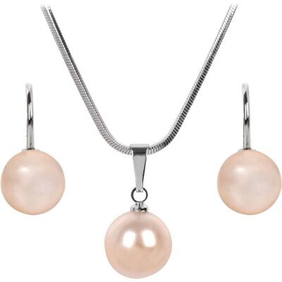 Levien Set fermecător de coliere și cercei Pearl Peach Levien Set fermecător de coliere și cercei Pearl Peach