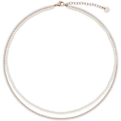 Liu Jo Colier dublu de perle placat cu aur pentru femei LJ3028 Liu Jo Colier dublu de perle placat cu aur pentru femei LJ3028