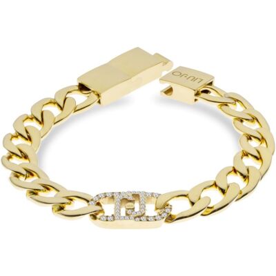 Liu Jo Brățară distinctivă placată cu aur cu cristale Fashion LJ2642 Liu Jo Brățară distinctivă placată cu aur cu cristale Fashion LJ2642
