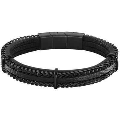 Lotus Style Brățară stilată din piele pentru bărbați bărbaţi de bazăLS2206-2 / 1 Lotus Style Brățară stilată din piele pentru bărbați bărbaţi de bazăLS2206-2 / 1