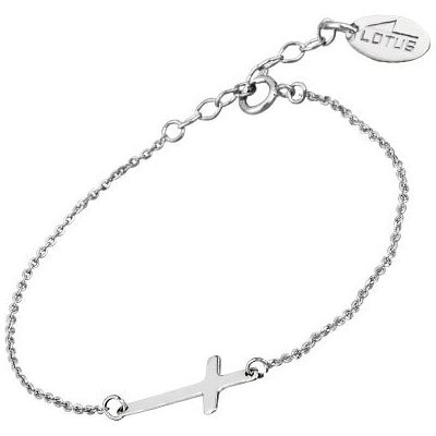 Lotus Silver Brățară argintie de designer cu cruce pentru femei LP1223-2 / 2 Lotus Silver Brățară argintie de designer cu cruce pentru femei LP1223-2 / 2