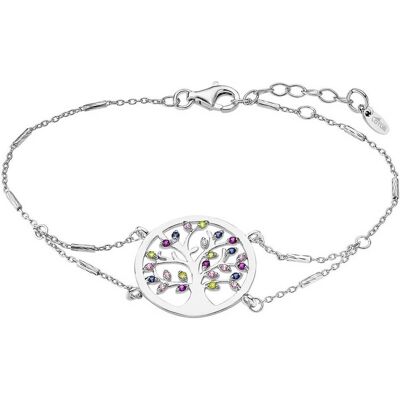 Lotus Silver Brățară din argint frumoasă Copacul vieții cu zirconii colorate LP1890-2 / 1 Lotus Silver Brățară din argint frumoasă Copacul vieții cu zirconii colorate LP1890-2 / 1