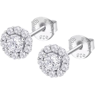 Lotus Silver Cercei argintii strălucitori cu zirconii limpezi LP1290-4 / 1 Lotus Silver Cercei argintii strălucitori cu zirconii limpezi LP1290-4 / 1