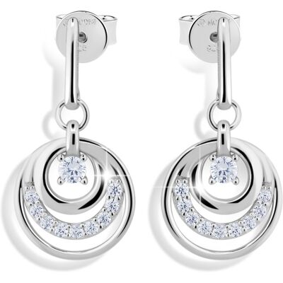 Modesi Cercei strălucitori din argint cu zircon J230CZ-WN Modesi Cercei strălucitori din argint cu zircon J230CZ-WN