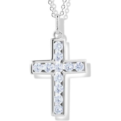 Modesi Colier atemporal cu zirconiu cubic Cruce M00741 (lănțișor, pandantiv) Modesi Colier atemporal cu zirconiu cubic Cruce M00741 (lănțișor, pandantiv)