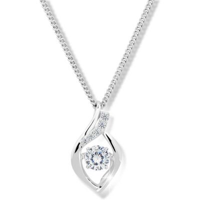 Modesi Colier frumos cu cristal și zirconi M43066 (lănțișor, pandantiv) Modesi Colier frumos cu cristal și zirconi M43066 (lănțișor, pandantiv)