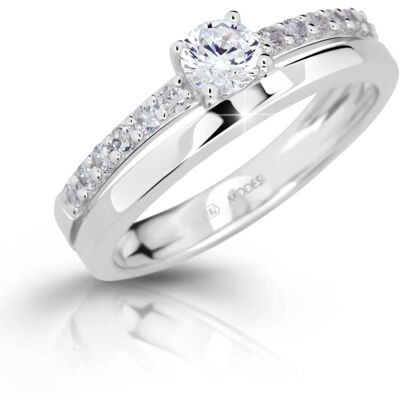 Modesi Inel frumos cu pietre de zircon M11102 50 mm Modesi Inel frumos cu pietre de zircon M11102 50 mm