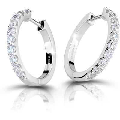 Modesi Cercei sclipitori rotunzi din argint cu zirconii M23081 Modesi Cercei sclipitori rotunzi din argint cu zirconii M23081