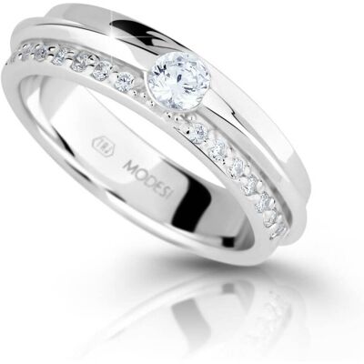 Modesi Inel strălucitor din argint cu pietre de zircon M16020 52 mm Modesi Inel strălucitor din argint cu pietre de zircon M16020 52 mm