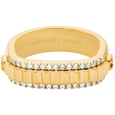 Michael Kors Inel modern placat cu aur și zirconii Premium MKJ8611710 55 mm Michael Kors Inel modern placat cu aur și zirconii Premium MKJ8611710 55 mm