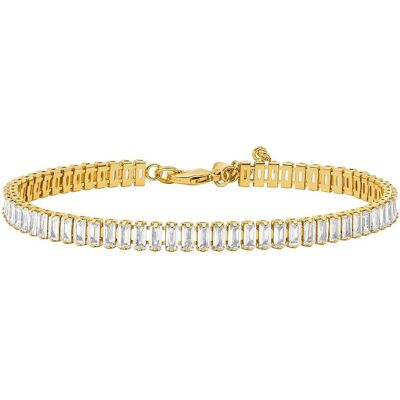 Michael Kors Brățară tenis placată cu aur cu zirconi Brilliance Kors MKJ8415CZ710 Michael Kors Brățară tenis placată cu aur cu zirconi Brilliance Kors MKJ8415CZ710