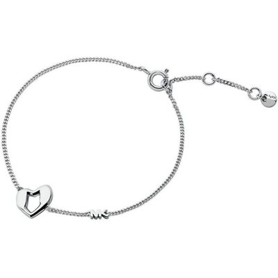 Michael Kors Brățară romantică din argint, decorată cu inimă Love Kors MKC1778040 Michael Kors Brățară romantică din argint, decorată cu inimă Love Kors MKC1778040