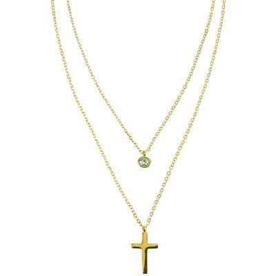 Marc Malone Colier dublu cu cruce Ginevra MCN260626G Marc Malone Colier dublu cu cruce Ginevra MCN260626G