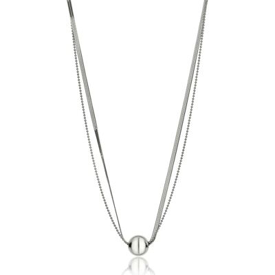 Marc Malone Colier dublu din oțel Skye Silver Necklace MCN24001S Marc Malone Colier dublu din oțel Skye Silver Necklace MCN24001S