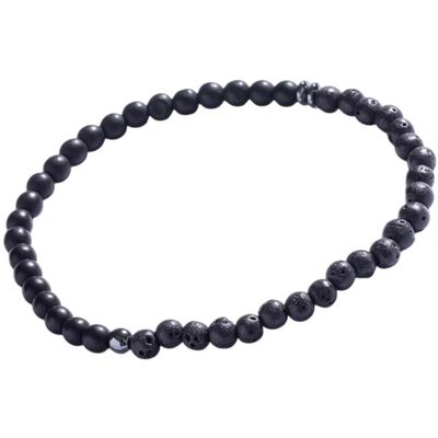 Marc Malone Brățară din mărgele pentru bărbați cu piatră de lavă MCGB5109 Marc Malone Brățară din mărgele pentru bărbați cu piatră de lavă MCGB5109