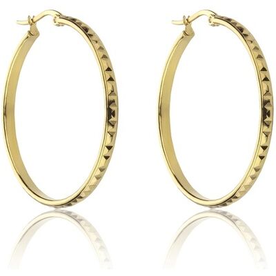 Marc Malone Cercei rotunzi placați cu aur Addison Gold Earrings MCE23017G Marc Malone Cercei rotunzi placați cu aur Addison Gold Earrings MCE23017G