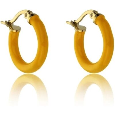 Marc Malone Cercei rotunzi placați cu aur cu email Laura Orange Earrings MCE23149G Marc Malone Cercei rotunzi placați cu aur cu email Laura Orange Earrings MCE23149G