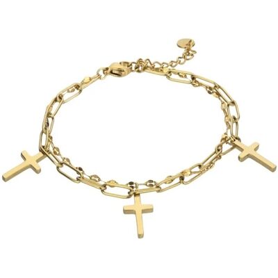 Marc Malone Brățară dublă placată cu aur May Gold Bracelet MCB23045G Marc Malone Brățară dublă placată cu aur May Gold Bracelet MCB23045G