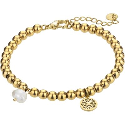 Marc Malone Brățară cu mărgele placată cu aur Layla Gold Bracelet MCB23015G Marc Malone Brățară cu mărgele placată cu aur Layla Gold Bracelet MCB23015G